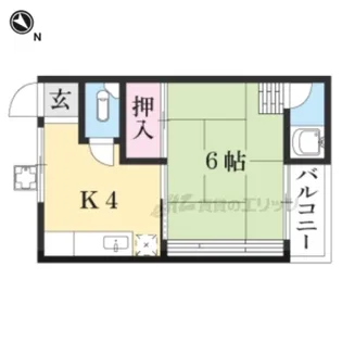瀬田ハウスA【202号室】の間取り