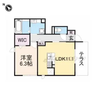 カサベルデ暖華【1階】の間取り