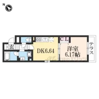 Monterosso京大前【103号室】の間取り