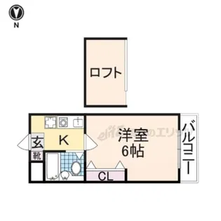シティパレス生駒谷田町P7【215号室】の間取り