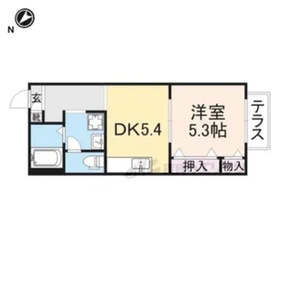 ドミール佐保台【1階】の間取り