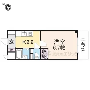 グレイスフローラ富雄【1階】の間取り