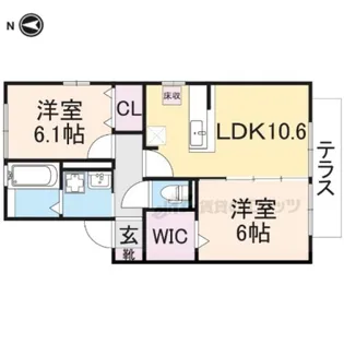 メゾン ド ル・レ【1階】の間取り