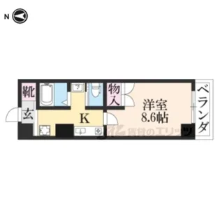 クレセール杉ヶ町【4階】の間取り