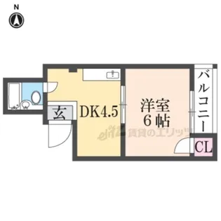 JPアパートメント枚方?【1階】の間取り