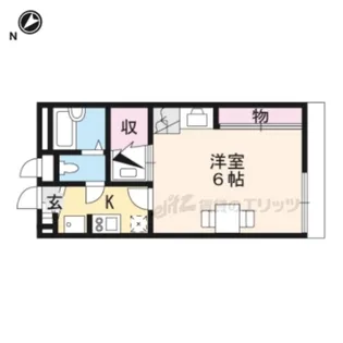 メイプルスクエア平城山【206号室】の間取り