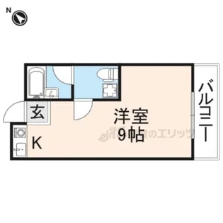 ヴィラ岡山手【4階】の間取り