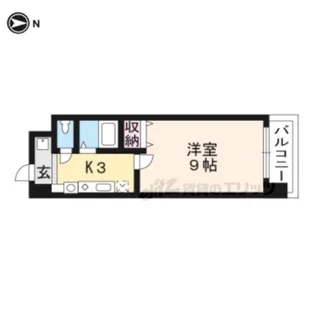 パサージュ二条城東【5階】の間取り