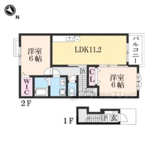 サウス ウェルズⅠ【2階】の間取り