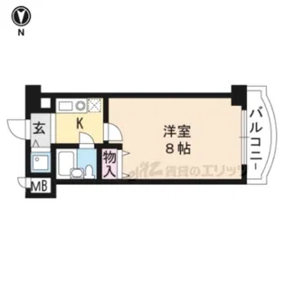 パラドール伏見【511号室】の間取り