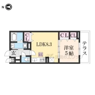 サニースクエア【1階】の間取り