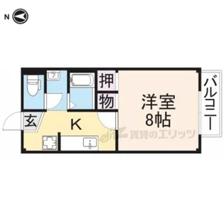 Delta Studio【202号室】の間取り