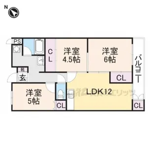 べレール交北【2階】の間取り