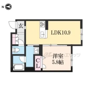 アンビシア【103号室】の間取り