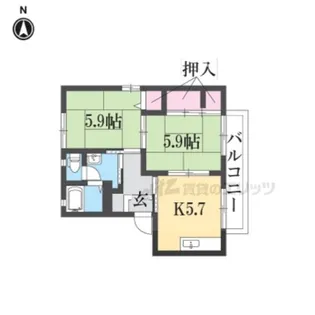 メゾンソレーユ内田?【205号室】の間取り