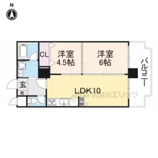 OMマンション東生駒【7階】の間取り