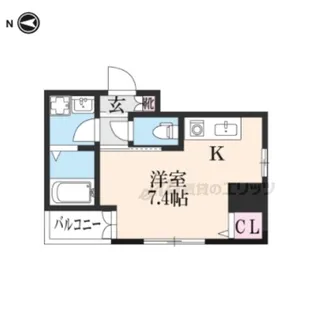 フレール烏丸五条【202号室】の間取り