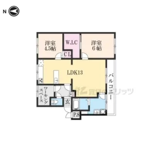 メゾン神足1棟【303号室】の間取り