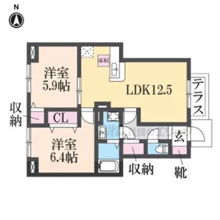 ガーデンコートCМK【1階】の間取り