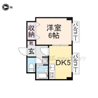 フォンティーヌ香里園【2階】の間取り