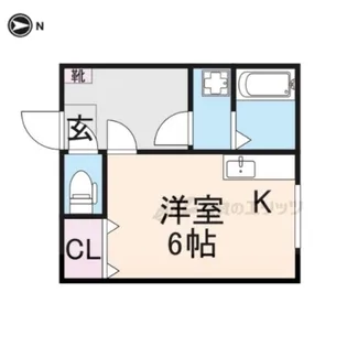 フォンティーヌ香里園【1階】の間取り