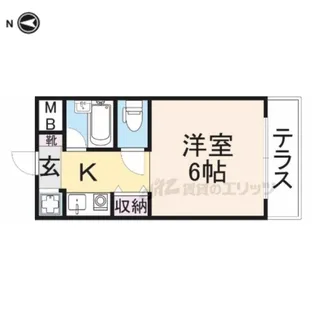 ウィンライフ若草山【103号室】の間取り