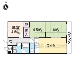 メゾン大和東生駒【2階】の間取り