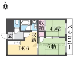 メゾン大和東生駒【2階】の間取り