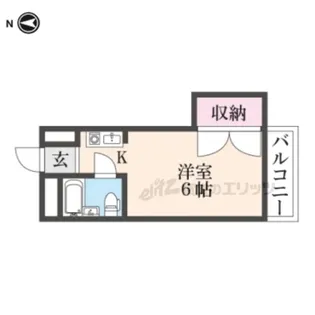 1Rの間取り画像