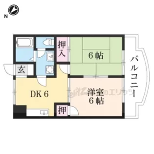 アコーシャル・ドゥのとがわ【4階】の間取り