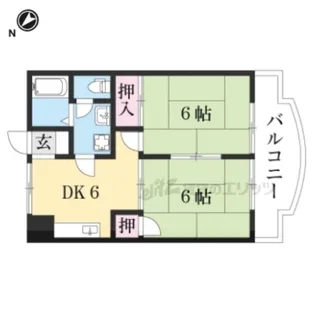 アコーシャル・ドゥのとがわ【506号室】の間取り