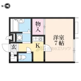 レオパレス磐手【202号室】の間取り