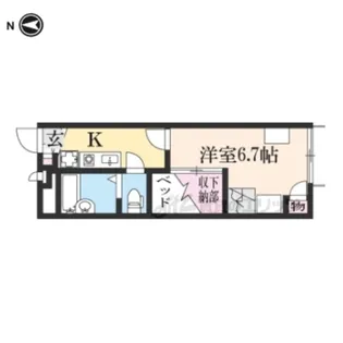 レオパレスMICHIKO【102号室】の間取り