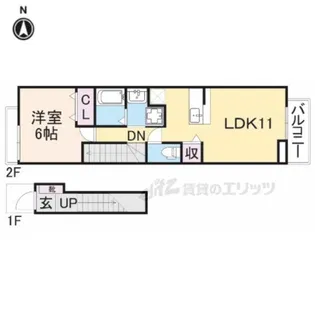 カモミール・西大寺A【2階】の間取り