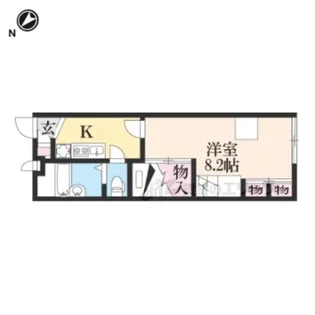 レオパレス津田山手【105号室】の間取り