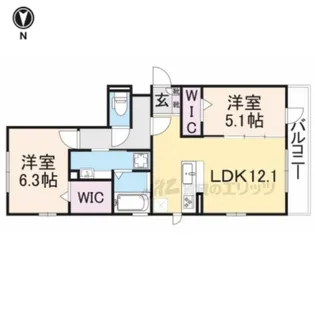 Crea南楠葉【2階】の間取り