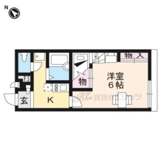 レオパレスプランタン四番館【2階】の間取り