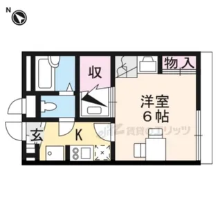 レオパレスプランタン四番館【1階】の間取り