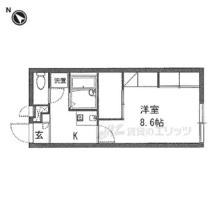 レオパレスプランタン四番館【2階】の間取り