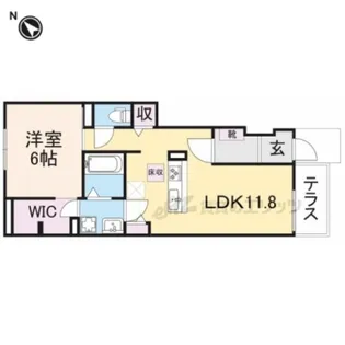 1LDKの間取り画像