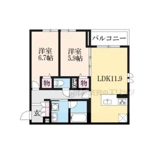 Peridot.【201号室】の間取り