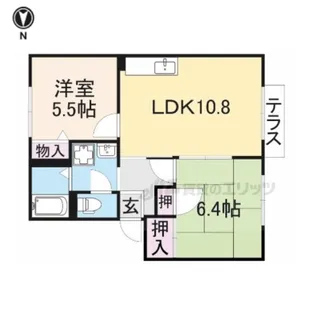 ラフィーネ當麻弐番館【D102号室】の間取り