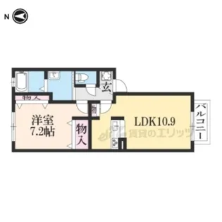 ルネ行永東【103号室】の間取り