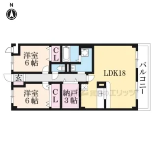 エクセルコート奈良南【3階】の間取り