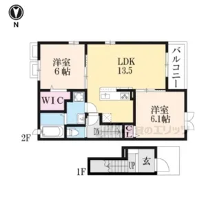 ボヌール【2階】の間取り