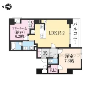 グランリソシエ烏丸御池【404号室】の間取り