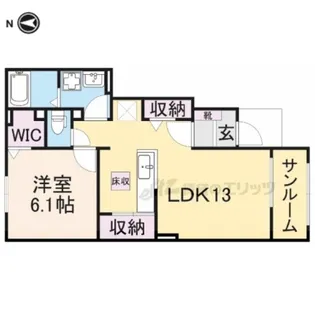 フリーデB【102号室】の間取り