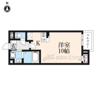 ウエストメゾンB【203号室】の間取り