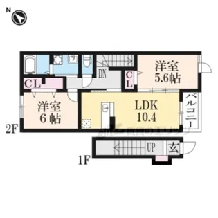 サンライズ彦根?番館【2階】の間取り