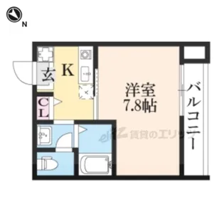 グラン・ディオールたて原【201号室】の間取り